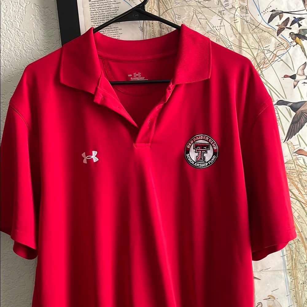 Under Armour Red Performance Polo Shirt